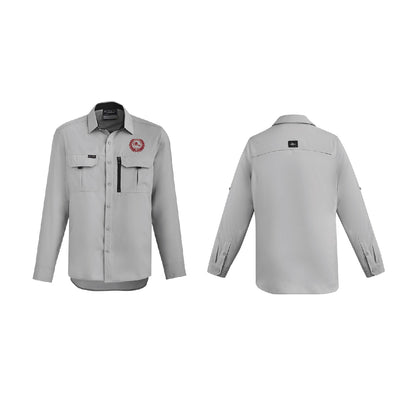 PNSLSC OUTDOOR LS SHIRT STONE/MAROON (STYLE: 3.1)