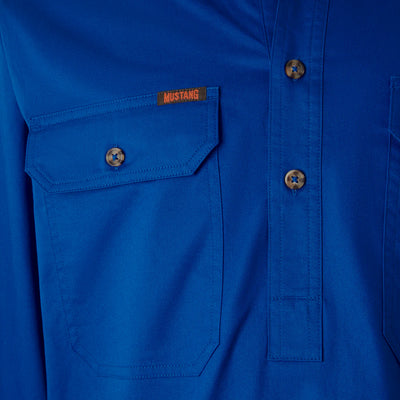 MUSTANG SIGNATURE MENS CLOSED FRONT WORK SHIRT