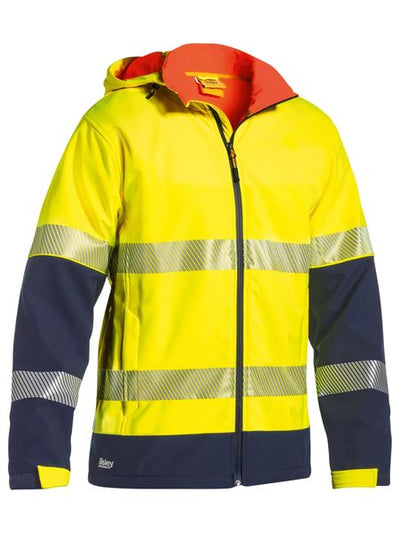 BISLEY TAPED 2 TONE HI VIS RIPSTOP SOFTSHELL JACKET