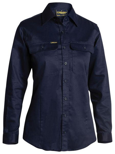 BISLEY WOMEN'S DRILL SHIRT LONG SLEEVE