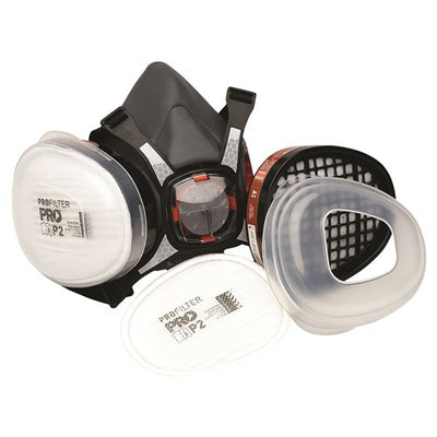 ASSEMBLED HALF MASK WITH A1P2 CARTRIDGES