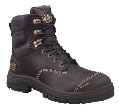 Oliver 150mm Black Zip Sided Boot