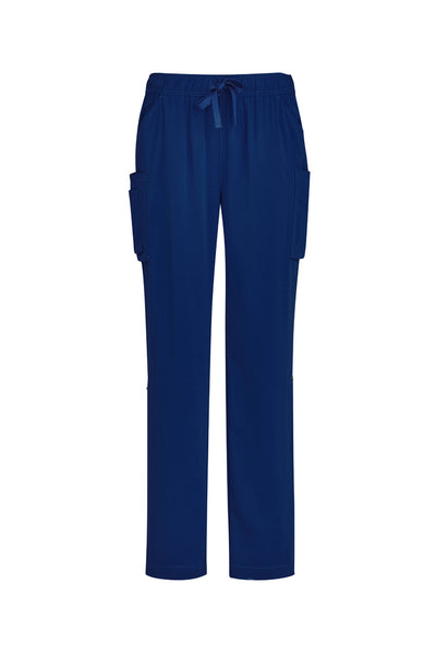 BIZ CARE WOMENS MULTI-POCKET STRAIGHT LEG ROLL UP SCRUB PANT