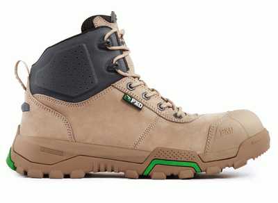 Mid Cut Work Boots Stone