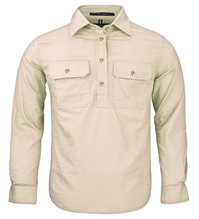 RITEMATE Kids Pilbara Closed Front L/S Shirt