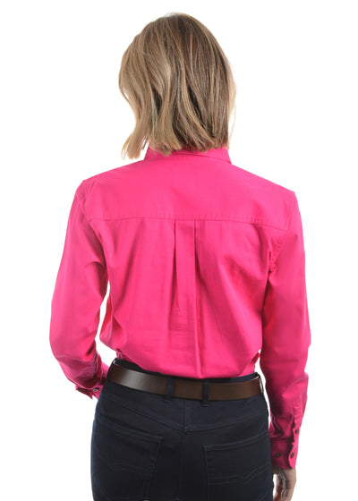 THOMAS COOK Womens Heavy Drill Half Placket L/S Shirt