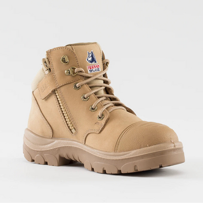 Steel Blue Parkes Zip Scuff Cap