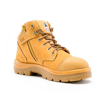 Steel Blue Parkes Zip Scuff Cap