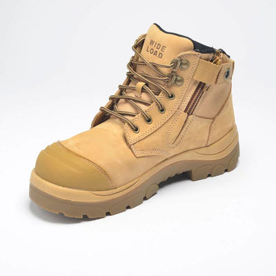 Wide Load 6" Zip Sided Boot (Wheat)