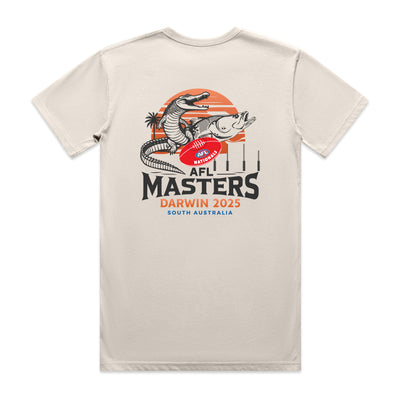 SA AFL MASTERS 2025 DARWIN TEE - BONE