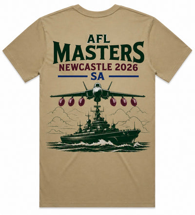 SA AFL MASTERS 2026 NEWCASTLE TEE - SAND