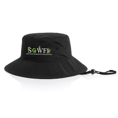 SOWFI Wide Brim Bucket Hat (Black)