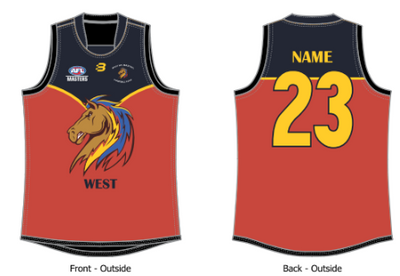 WEST BRUMBYS AFL MASTERS Reversible Guernsey