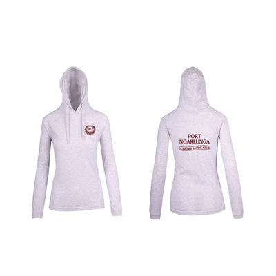 PNSLSC HOODED TEE WHITE MARL (MAROON PRINT) (STYLE: 5.2)