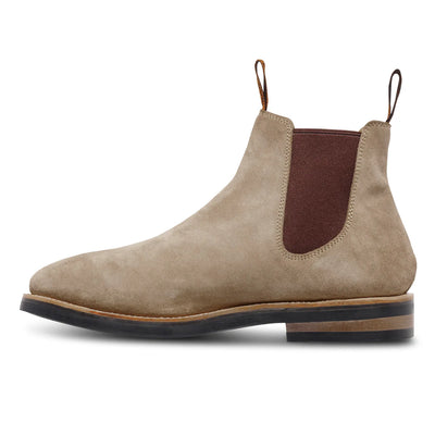 MUSTANG SIGNATURE MENS PULL UP LEATHER BOOT TAUPE