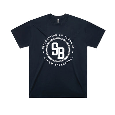 Strathalbyn Storm Basketball Anniversary Tee NAVY (OVERSIZED fit)