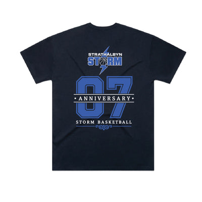 Strathalbyn Storm Basketball Anniversary Tee NAVY (OVERSIZED fit)