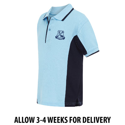 Tintinara Area School Polo - Sky/Dark Navy
