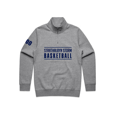 Strathalbyn Storm Basketball 1/2 Zip Crew GREY MARLE