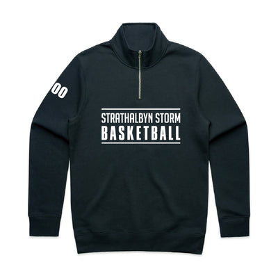 Strathalbyn Storm Basketball 1/2 Zip Crew NAVY