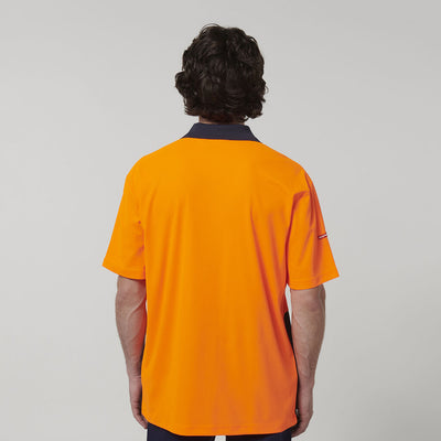 HARD YAKKA MENS SHORT SLEEVE HI VIS POLO