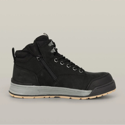 Hard Yakka Lace Up & Side Zip Steel Toe Safety Boot (Black)