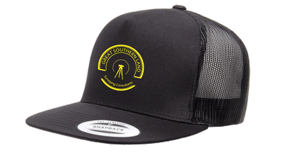 GSL SURVEY BLACK FLEXFIT TRUCKER HAT (EMBROIDERED)