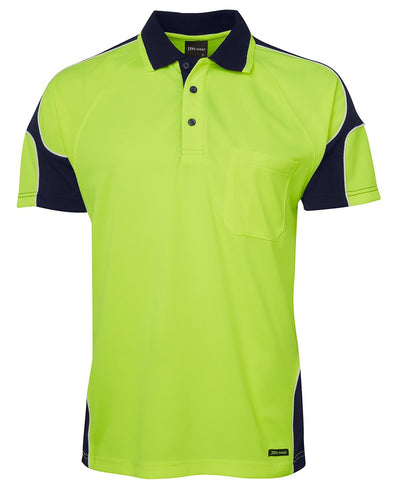 JB'S HI VIS S/S ARM PANEL POLO