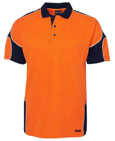 JB'S HI VIS S/S ARM PANEL POLO