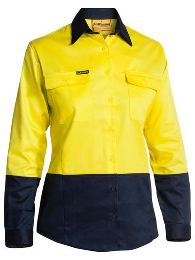 BISLEY WOMEN'S HI VIS DRILL SHIRT