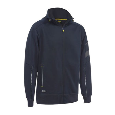 BISLEY WORK FLEECE ZIP-FRONT HOODIE WITH SHERPA LINING