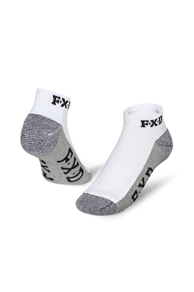 FXD White Ankle Socks black