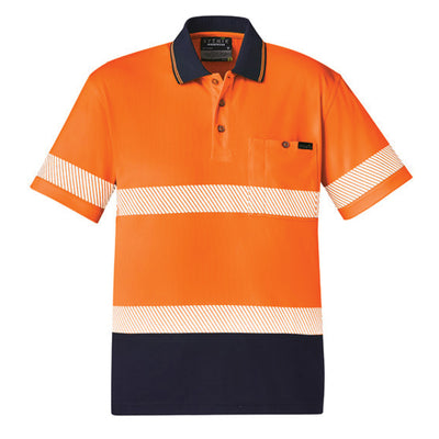 Syzmik Unisex Hi Vis Segmented S/S Polo - Hoop Taped