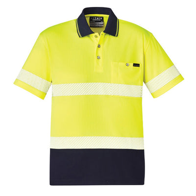 Syzmik Unisex Hi Vis Segmented S/S Polo - Hoop Taped