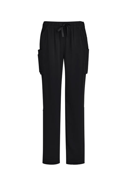 BIZ CARE WOMENS MULTI-POCKET STRAIGHT LEG ROLL UP SCRUB PANT