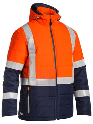 BISLEY TAPED TWO TONE HI VIS PUFFER JACKET