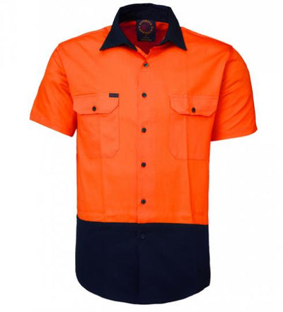 RITEMATE 2 Tone Open Front Short Sleeve Shirt