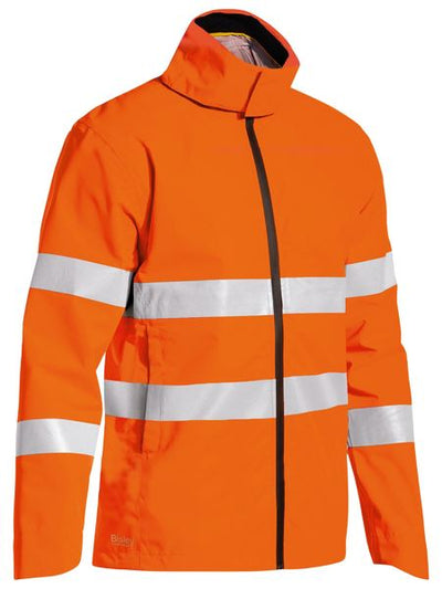 BISLEY TAPED HI VIS LIGHTWEIGHT RIPSTOP RAIN JACKET