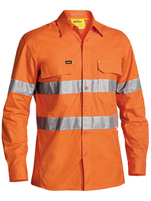 BISLEY 3M TAPED HI VIS X AIRFLOW™ RIPSTOP SHIRT - LONG SLEEVE