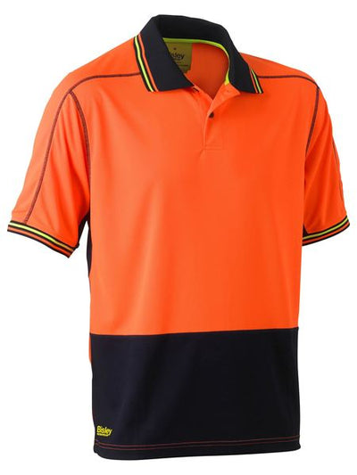 BISLEY 2 TONE H-VIS POLYESTER MESH POLO SHORT SLEEVE
