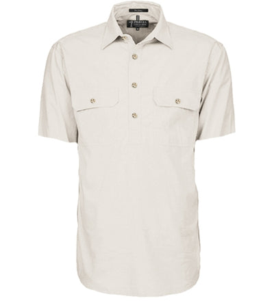 RITEMATE Mens Pilbara Closed Front S/S Shirt