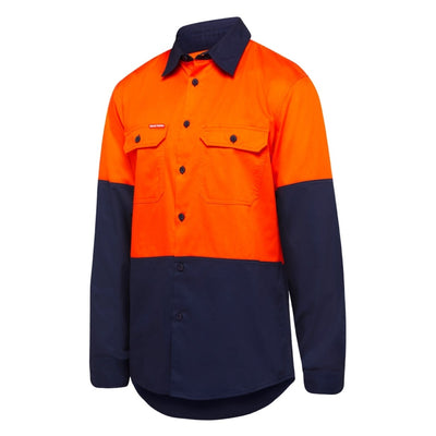 Hard Yakka High-vis Vented Shirt Orange