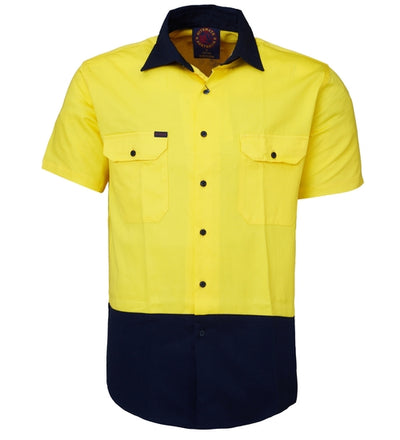 RITEMATE 2 Tone Open Front Short Sleeve Shirt
