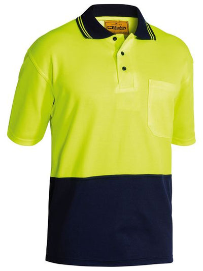 BISLEY TAPED 2 TONE HI VIS POLO SHIRT - SHORT SLEEVE